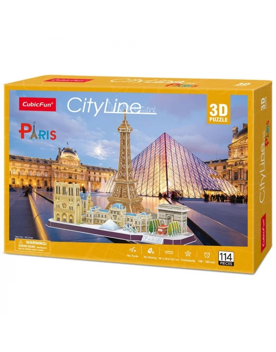 Cubic Fun 114 Parça Puzzle City Line Paris