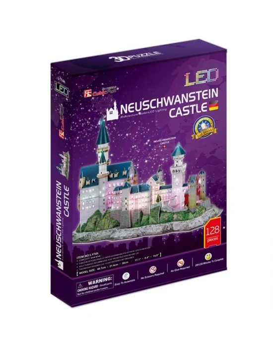 Cubic Fun 3D 128 Parça Puzzle Neuschwanstein Kalesi - Almanya (Le