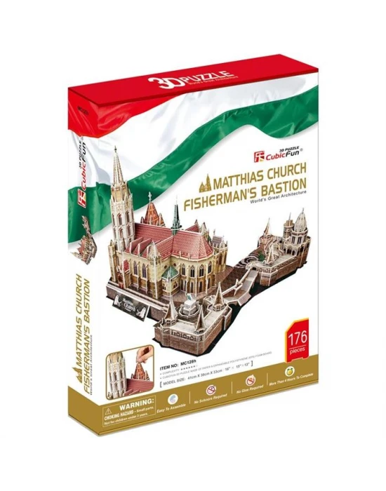 Cubic Fun 3D 176 Parça Puzzle Matthias Kilisesi - Macaristan
