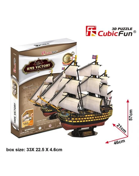 Cubic Fun 3D 189 Parça Puzzle HMS Victory Donanma Gemisi