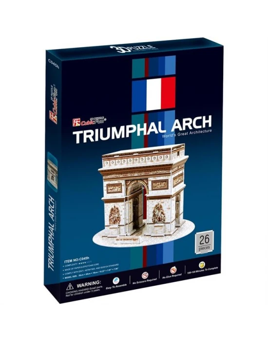 Cubic Fun 3D 26 Parça Puzzle Triumphal Arch