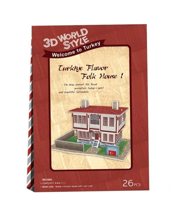Cubic Fun 3D 26 Parça Puzzle Türk Halk Evi 1