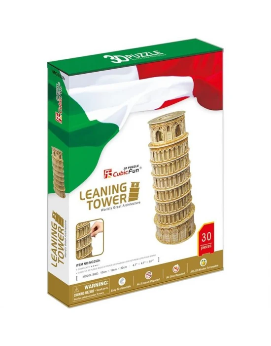 Cubic Fun 3D 30 Parça 3D Puzzle Pisa Kulesi - İtalya