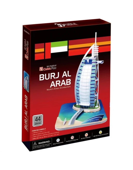 Cubic Fun 3D 44 Parça Puzzle Burç El Arap - Dubai