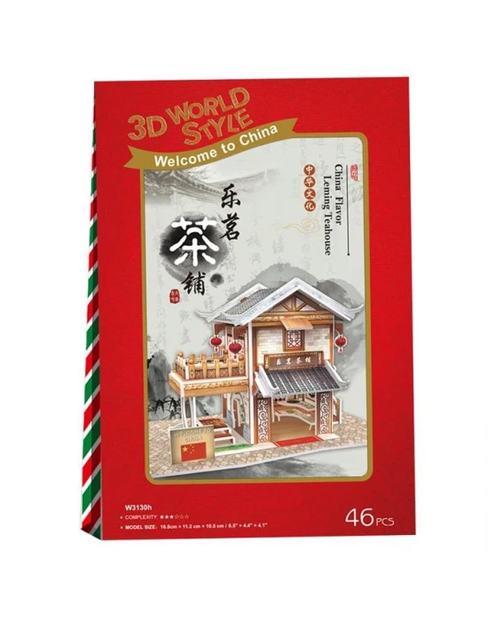 Cubic Fun 3D 46 Parça Puzzle Çin Çay Evi
