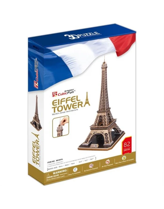 Cubic Fun 3D 82 Parça Puzzle Eyfel Kulesi - Fransa