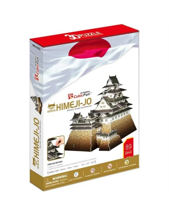 Cubic Fun 3D 89 Parça Puzzle Himeji Kalesi - Japonya