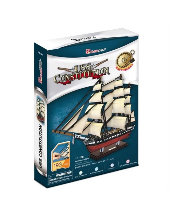 Cubic Fun 3D Puzzle 193 Parça USS Constitution Gemisi