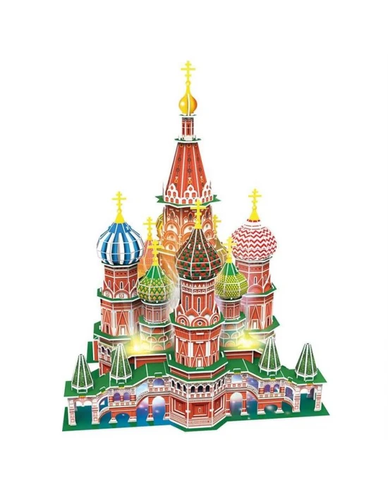 Cubic Fun 3D Puzzle 224 Parça St. Basils Katadrali - Rusya (Led