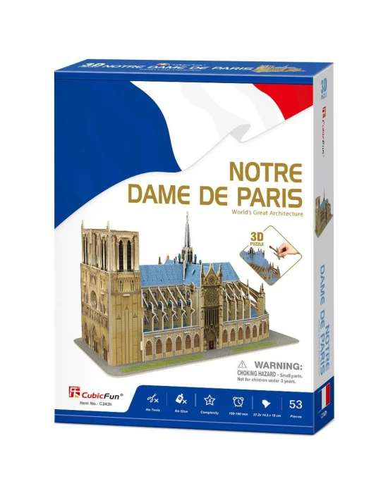 Cubic Fun 53 Parça Puzzle Notre Dame de Paris