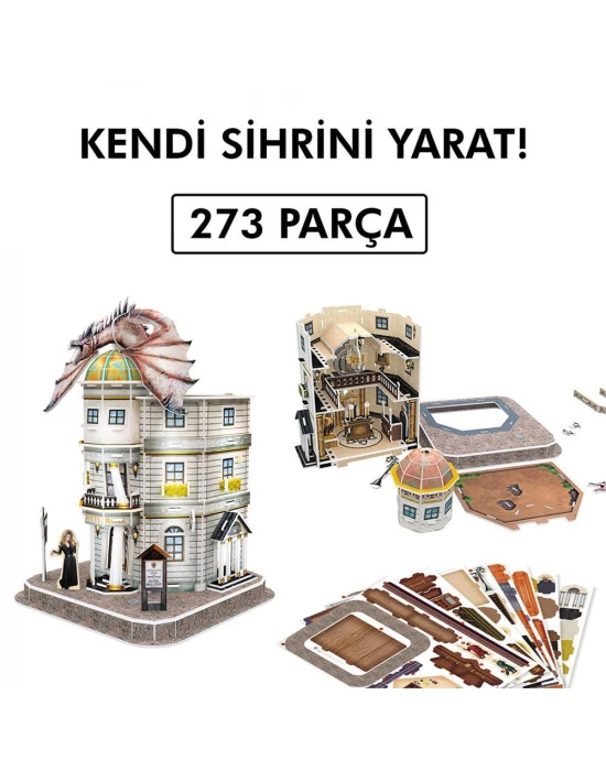 Cubic Fun Harry Potter Diagon Yolu (4 Bina) 3D Puzzle