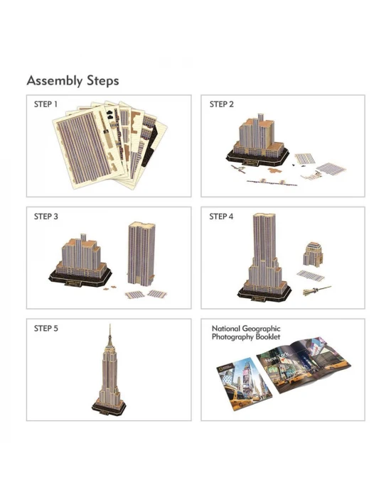 Cubic Fun National Geographic Serisi Empire State Binası 3D Puzzl