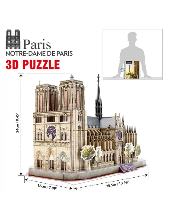 Cubic Fun National Geographic Serisi Notre Dame De Paris 3D Puzzl
