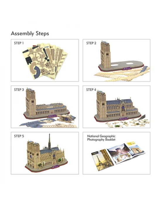 Cubic Fun National Geographic Serisi Notre Dame De Paris 3D Puzzl