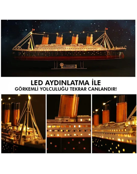 Cubic Fun Titanic Led Işıklı 3D Puzzle L521H