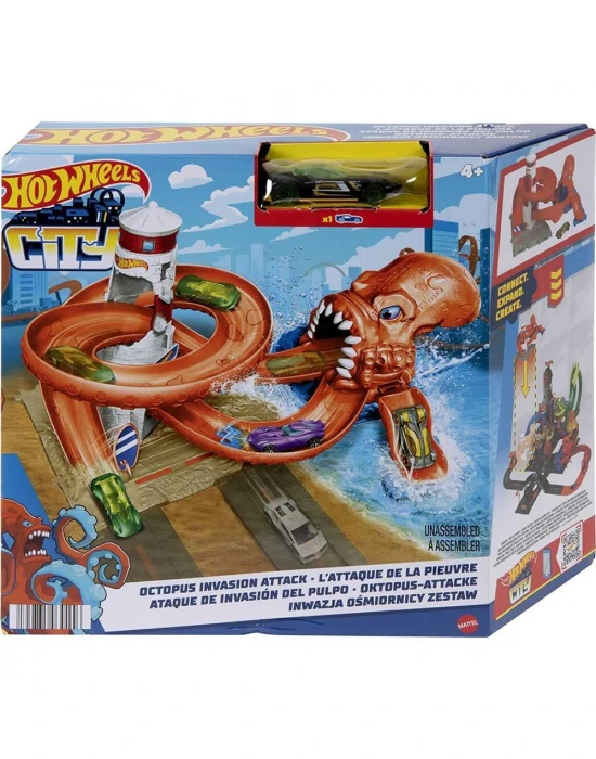 Hot Wheels Ahtapot İstilası Saldırısı Oyun Seti