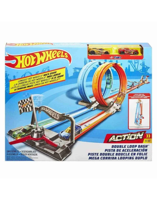 Hot Wheels Çift Çemberde Depar Pist Seti