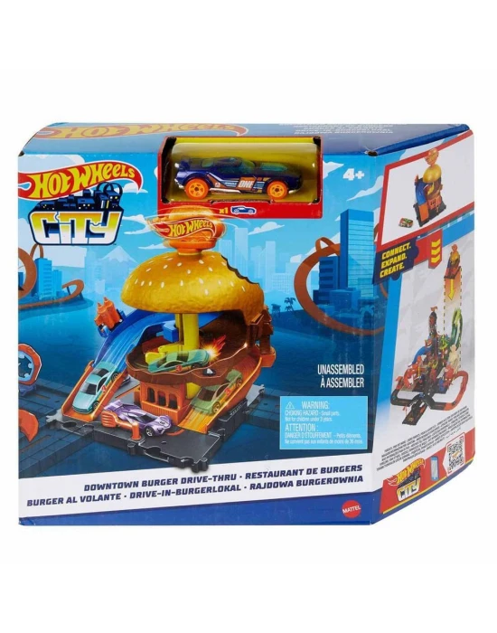 Hot Wheels Hamburger Restoranına Sürüş Oyun Seti