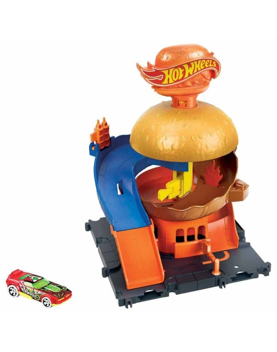 Hot Wheels Hamburger Restoranına Sürüş Oyun Seti