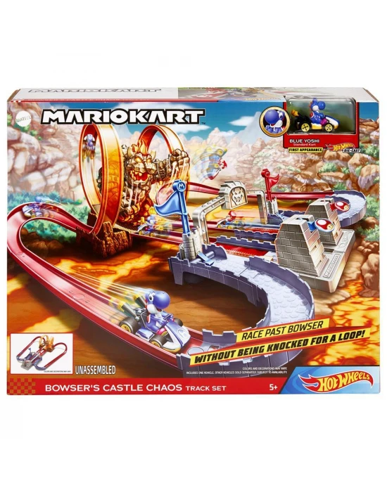 Hot Wheels Mario Kart Bowserın Kalesinde Kaos Oyun Seti