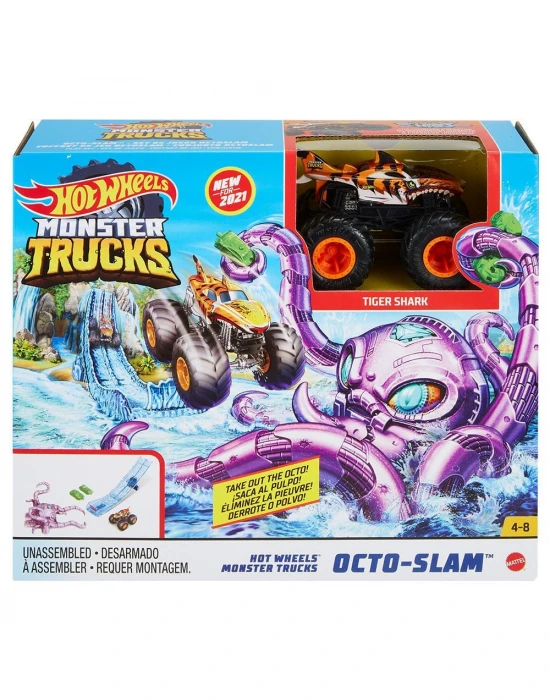Hot Wheels Monster Trucks Aksiyona Başlangıç Oyun Seti - Octo-Sla