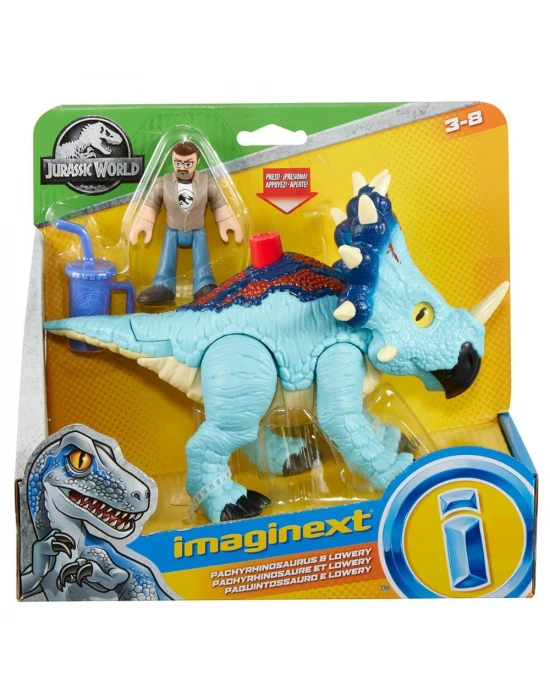 Imaginext Jurassic World Araçlar - Pachyrhinosaurus & Lowery