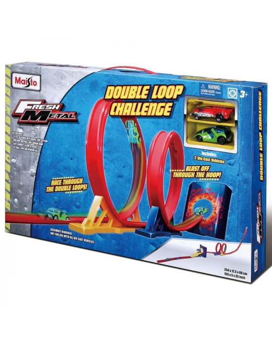 Maisto Fresh Metal Double Loop Challenge Yarış Oyun Seti