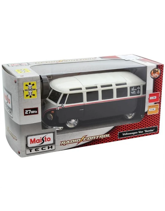 Maisto Tech Volkswagen Van Samba 1:24 Uzaktan Kumandalı Araba Siy