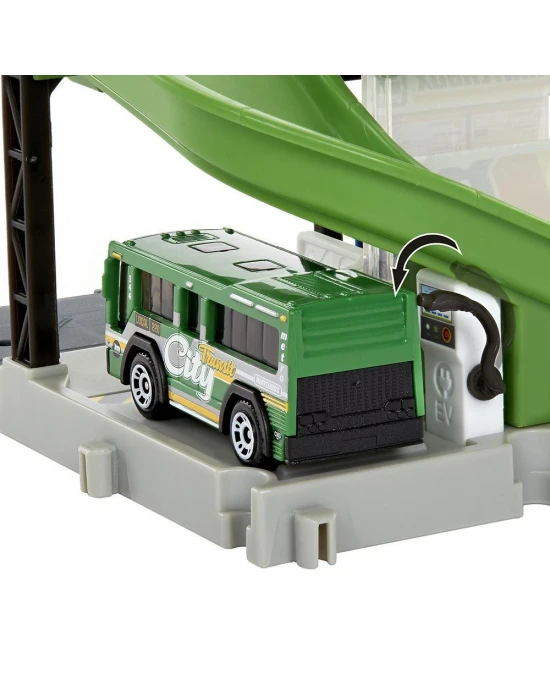 Matchbox Aksiyon Sürücüleri Otobüs Durağı Oyun Seti