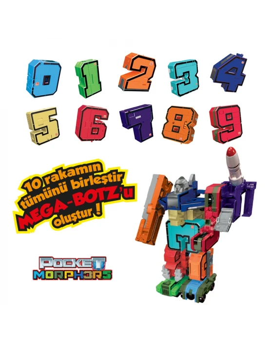 Pocket Morphers Dönüşebilen Numaralar 10lu Set