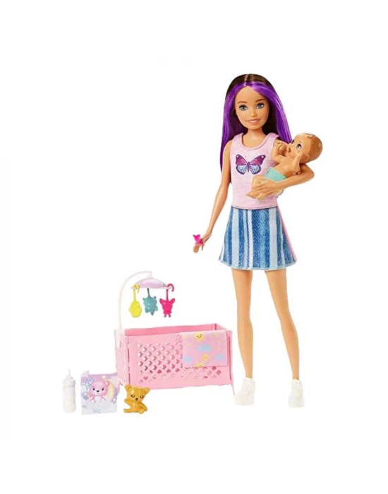 Barbie Bebek Bakıcılığı Oyun Seti HJY33