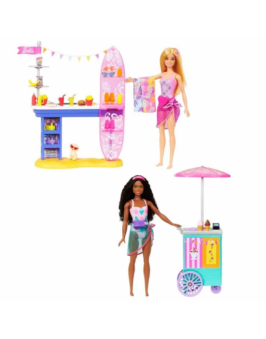 Barbie Brooklyn ve Malibunun Sahildeki Yiyecek Standı HNK99