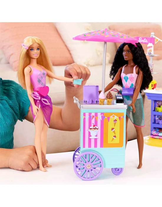 Barbie Brooklyn ve Malibunun Sahildeki Yiyecek Standı HNK99