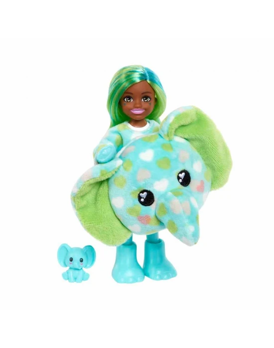 Barbie Cutie Reveal Bebekler Chelsea Tropikal Orman Serisi - Fil