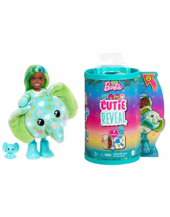 Barbie Cutie Reveal Bebekler Chelsea Tropikal Orman Serisi - Fil