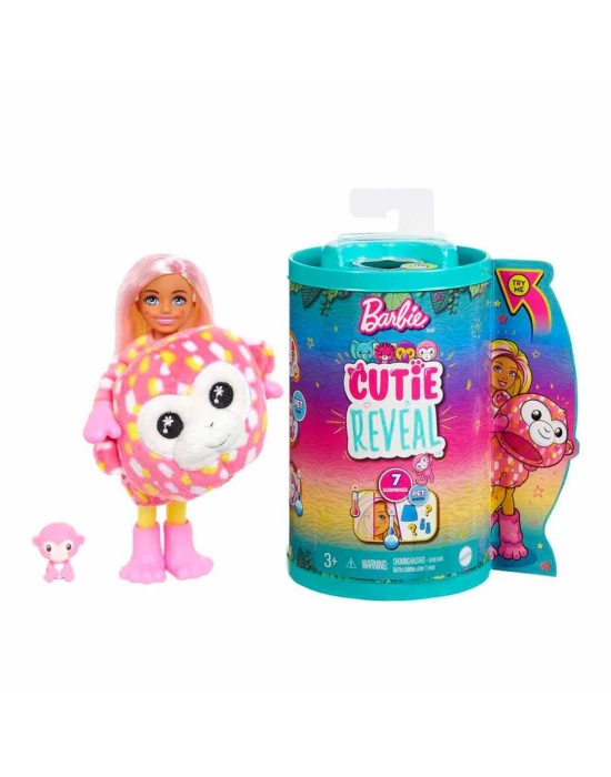 Barbie Cutie Reveal Bebekler Chelsea Tropikal Orman Serisi - Maym