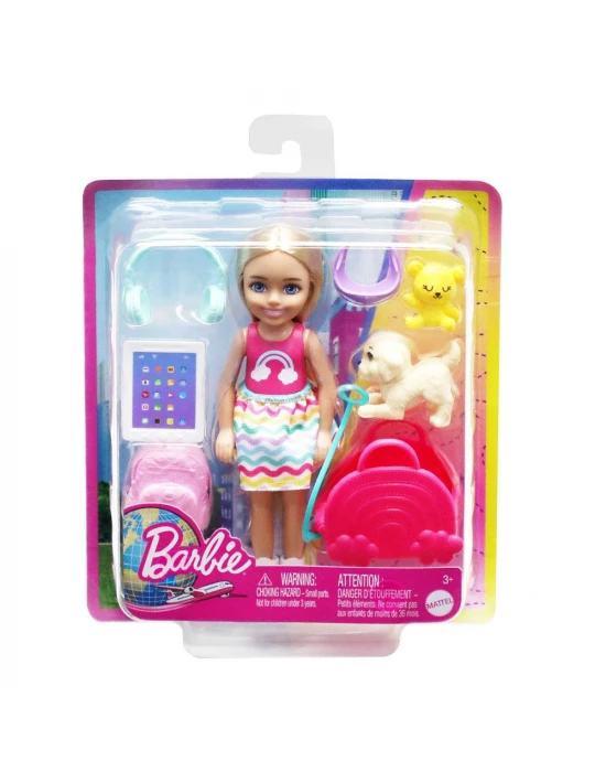Barbie Seyahatte Chelsea Bebek ve Aksesuarları HJY17