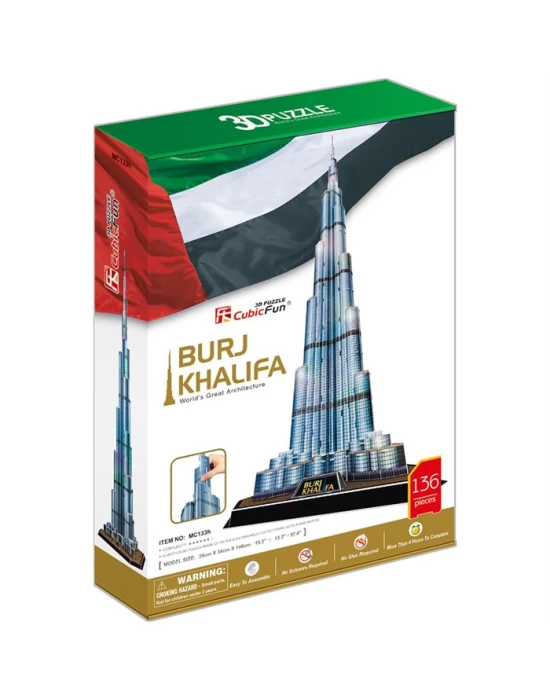 Cubic Fun 3D 136 Parça Puzzle Burç Halife Binası - Dubai