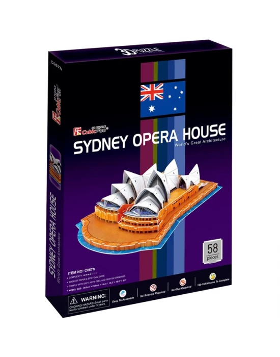 Cubic Fun 3D 58 Parça Puzzle Sydney Opera Binası - Avustralya