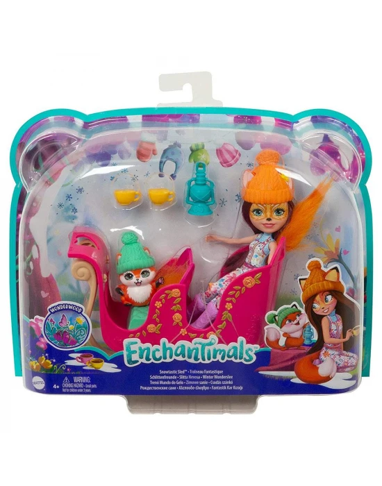 Enchantimals Felicity Fox ve Flick Fantastik Kar Kızağı Oyun Seti
