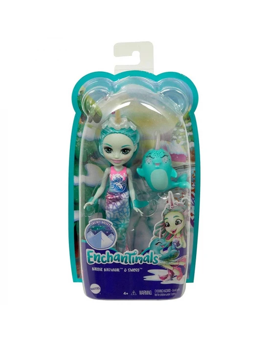 Enchantimals Popüler Karakter Bebekler - Naddie Narwhal ve Sword