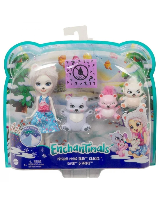 Enchantimals Pristina Polar Beer, Glacier, Diver ve Paddle Oyun S