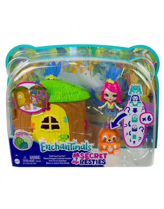 Enchantimals Secret Besties Papağan Peekinin Ağaç Evi Oyun Seti