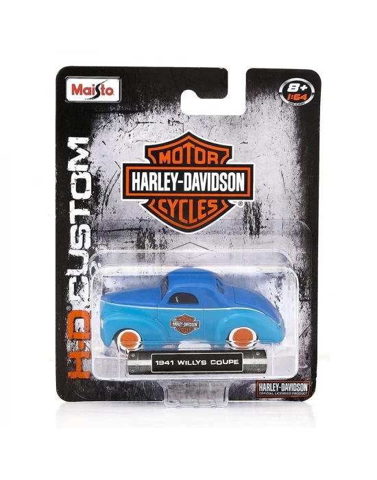 Harley-Davidson 1941 Willys Coupe Model Araba 1/64