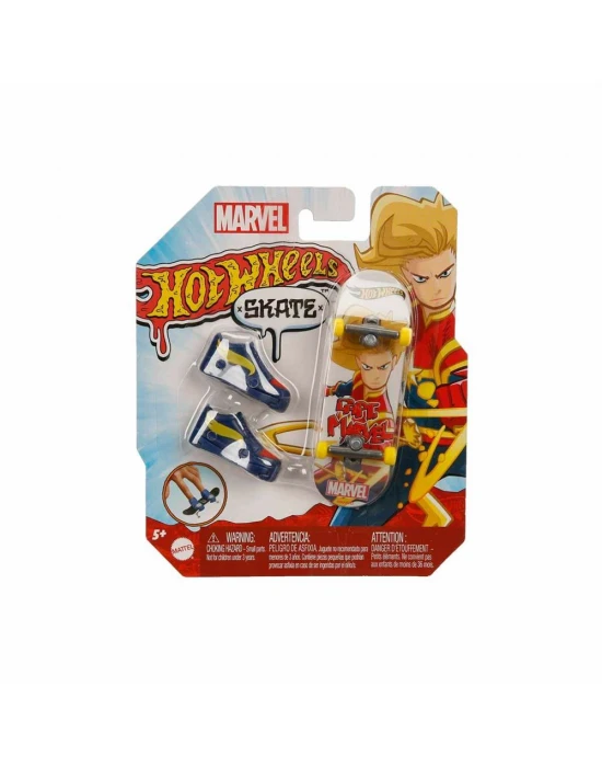 Hot Wheels Parmak Kaykay ve Ayakkabı Paketleri - Captain Marvel