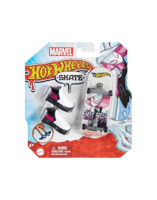 Hot Wheels Parmak Kaykay ve Ayakkabı Paketleri - Ghost Spider