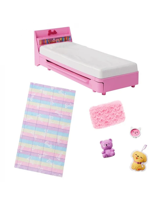 İlk Barbie Bebeğim - Barbienin Yatağı Oyun Seti HMM64