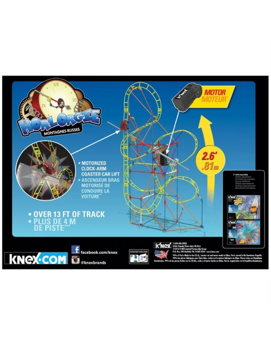 K’Nex Clock Work Roller Coaster Seti (Motorlu) Thrill Rides Knex