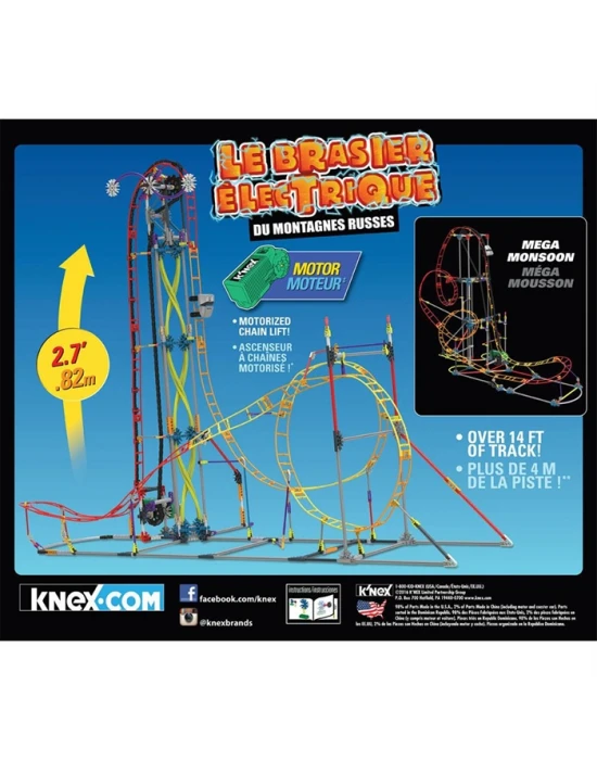 K’Nex Electric Inferno Roller Coaster Seti (Motorlu) Thrill Rides