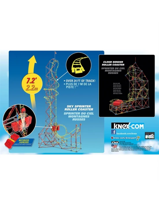 K’Nex Sky Sprinter Roller Coaster Seti (Motorlu) Thrill Rides Kne